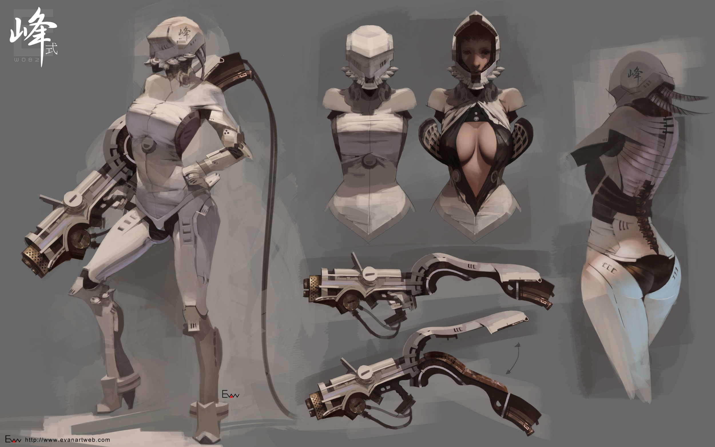 female robot concept art