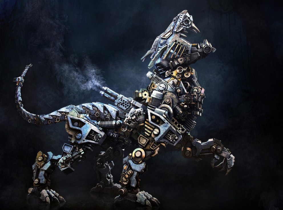 3d Art Mech Lion 3d Maya Photoshop Sci Ficoolvibe Digital Art