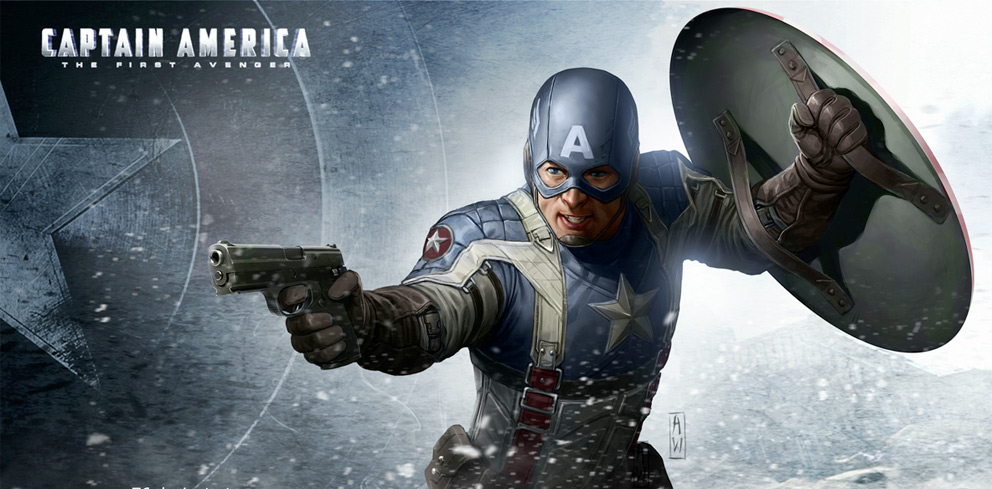Digital Art: Captain America  2D Digital, Digital paintings 