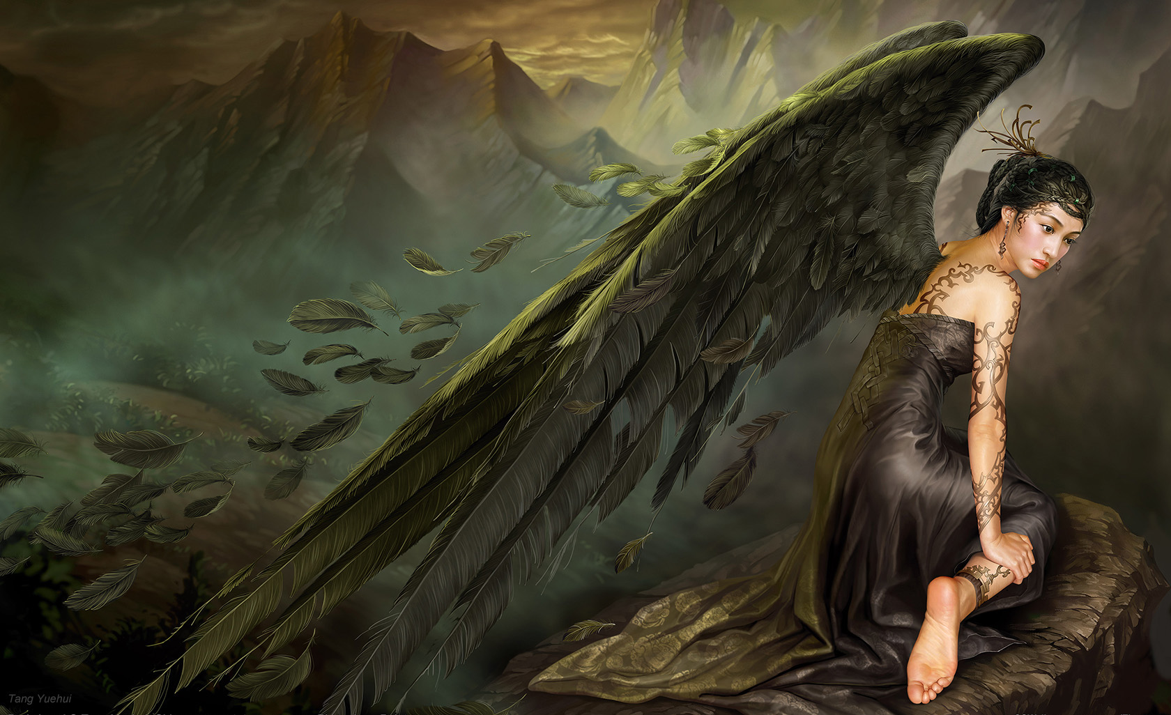 dark angel painting