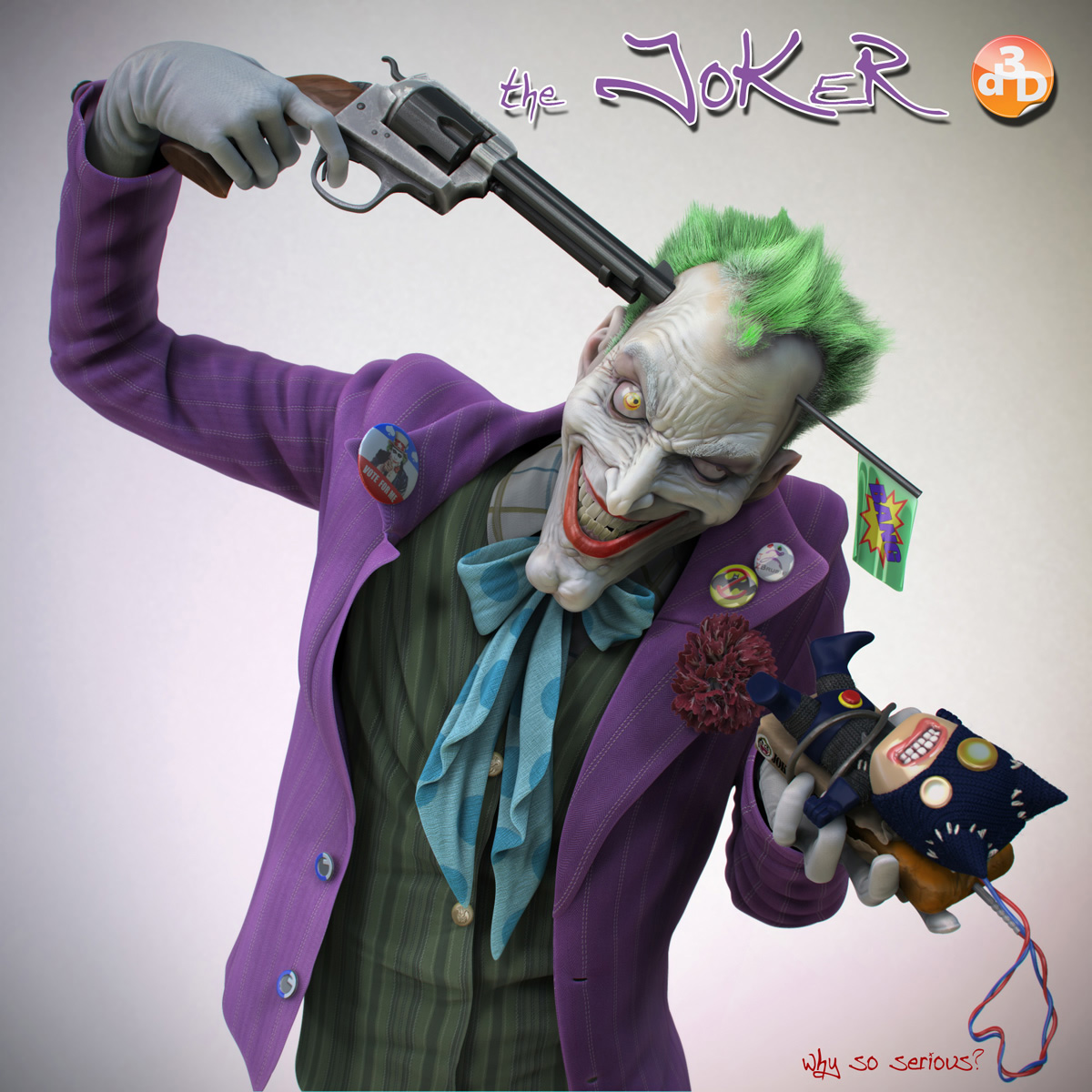 3D Art: The Joker - 3D, Concept art, Fantasy, Photoshop, PortraitCoolvibe –  Digital Art