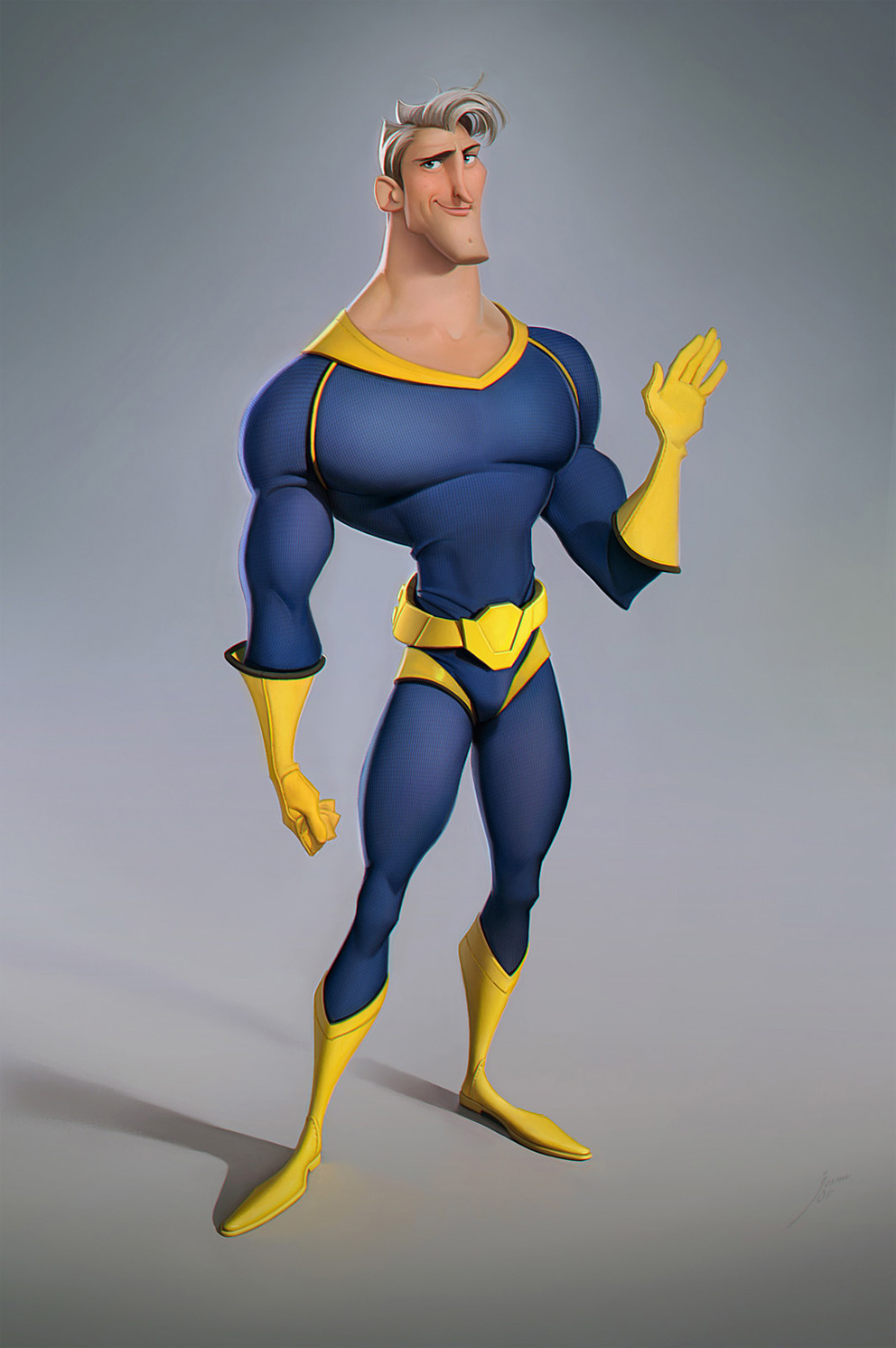 Character Design: Superhero - 2D Digital, Concept art