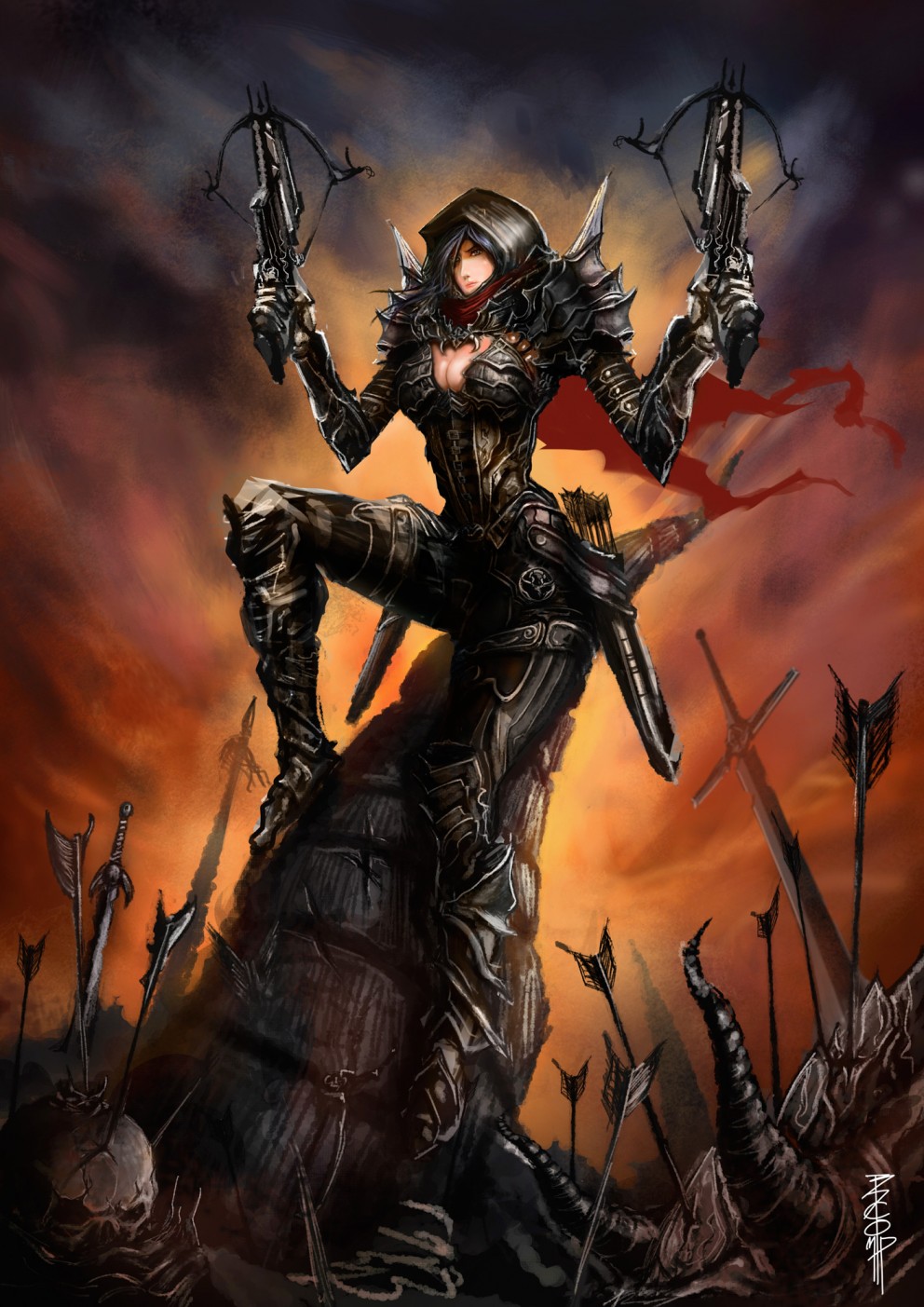 2D Art: Demon Hunter - 2D Digital, Concept art, Fantasy, VideogamesCoolvibe  – Digital Art