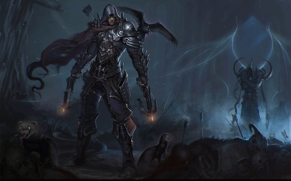 Wallpaper Diablo 3 Demon Hunter 2d Digital Fantasy Videogames