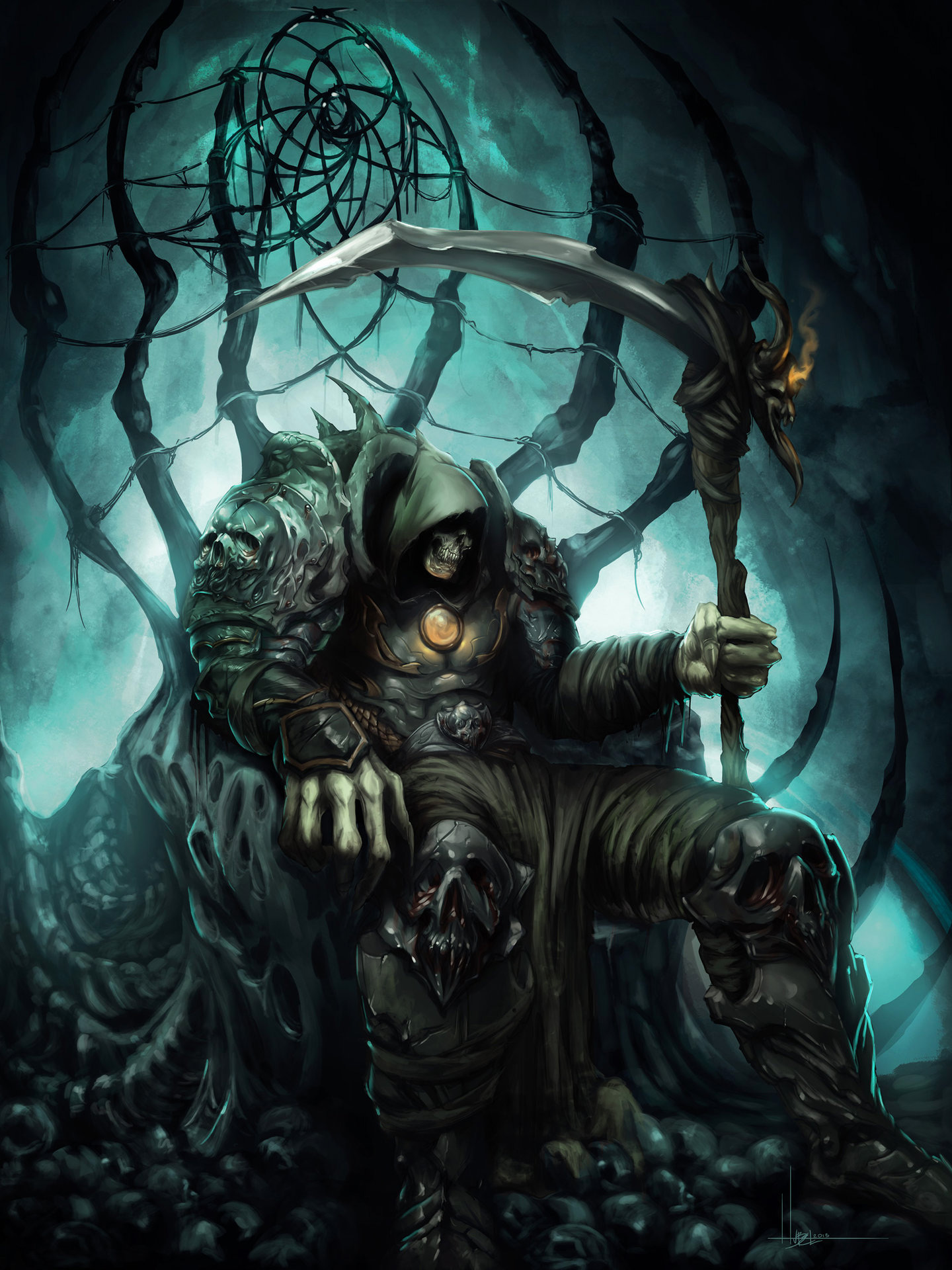 Fantasy Art: Skeleton King - 2D Digital, FantasyCoolvibe – Digital Art