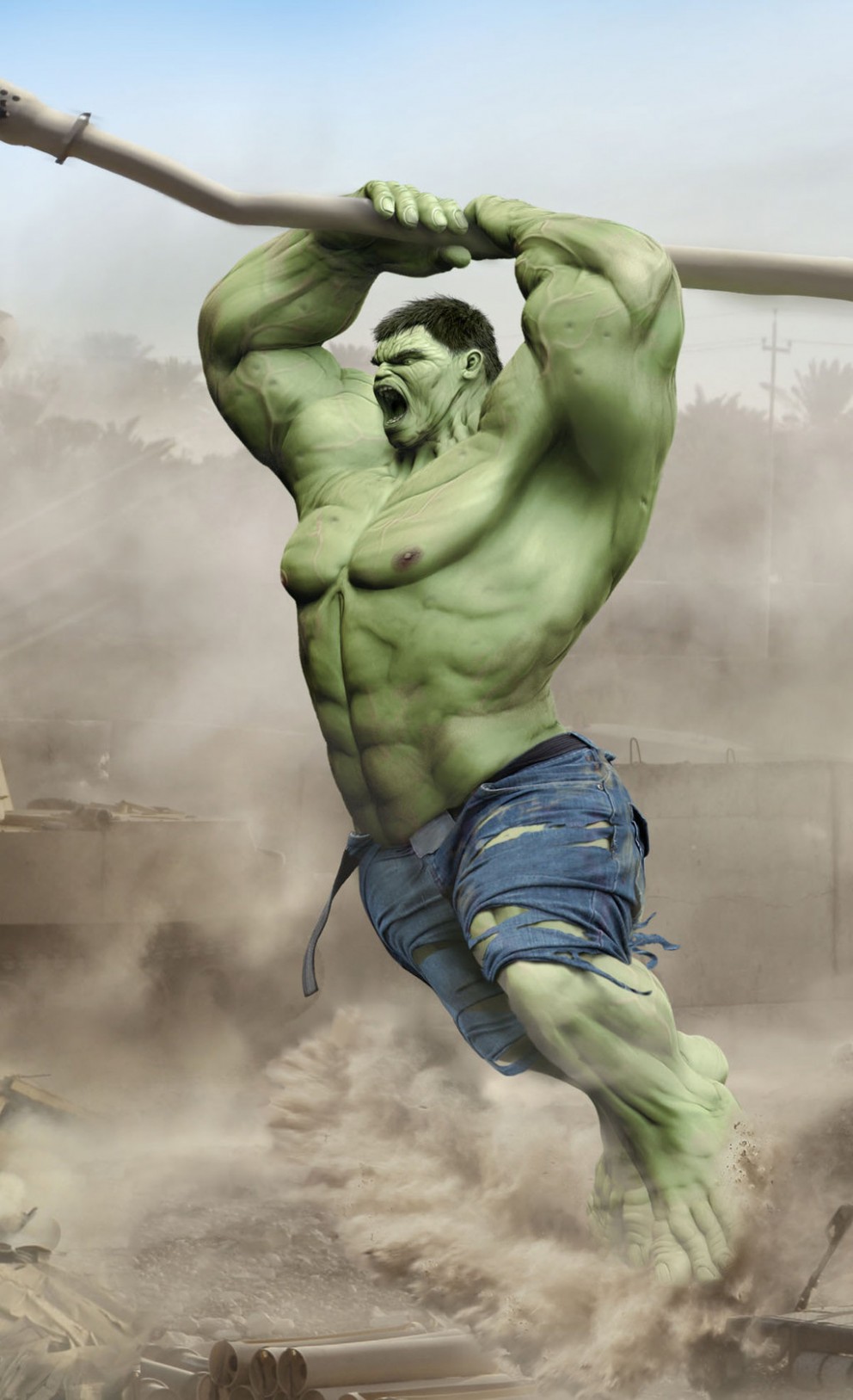 Portrait Art: Hulk - Closer Look - 3D, Concept art, Digital paintings